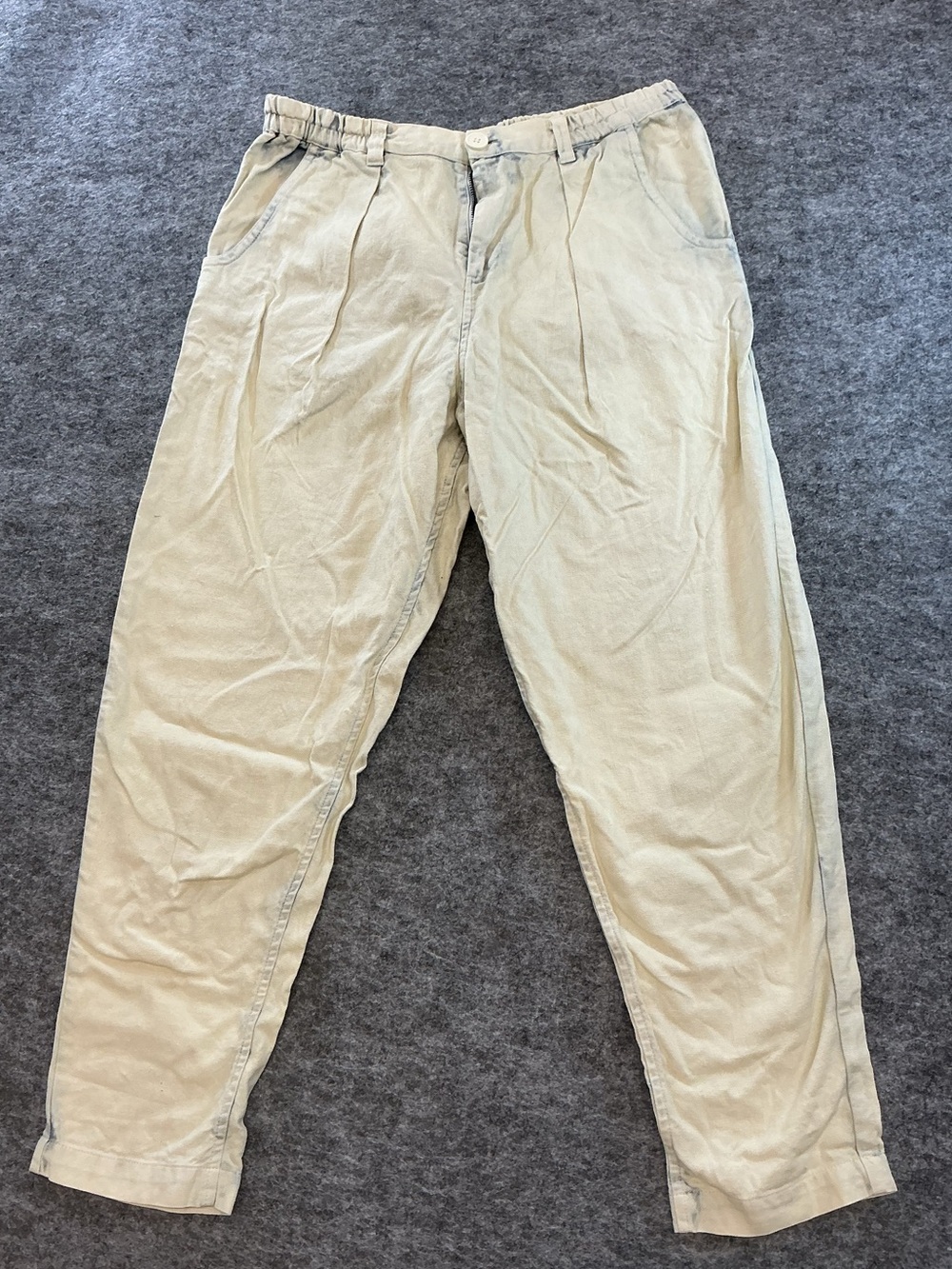 Anthropologie Lightwash Cotton Linen Mix Trousers RRR